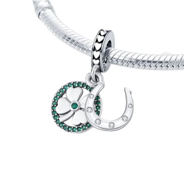 Irish Clover Luck Charm – S925 Sterling Silver Four-Leaf Fortune Pendant - Image 2