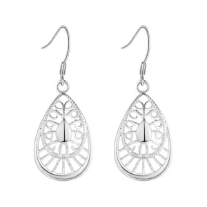 Fancy Water Droplet Earrings – S925 Sterling Silver - Elegant & Timeless Design