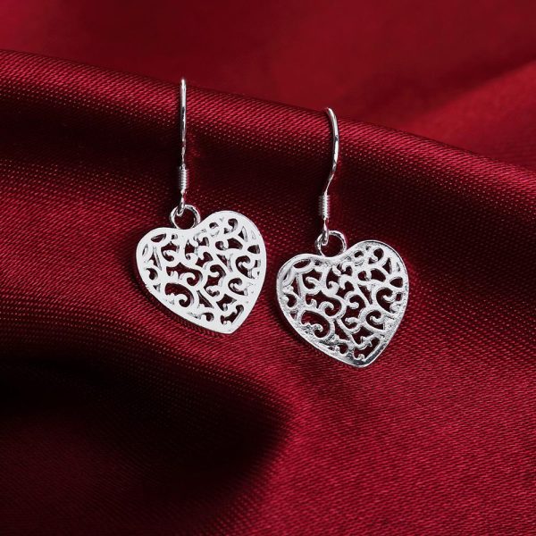 Vintage Heart Earrings – S925 Sterling Silver Elegant Love-Inspired Jewelry - Image 4
