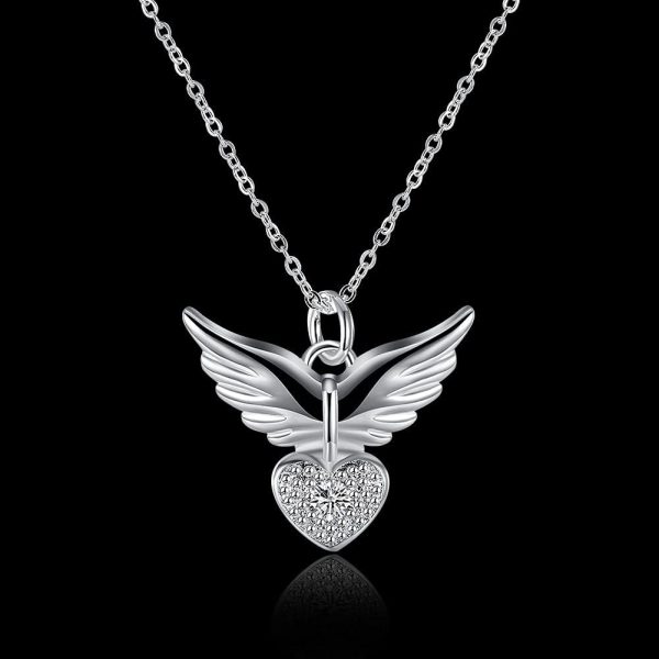 Heart Wings Necklace – S925 Sterling Silver Angelic Love Pendant - Image 3