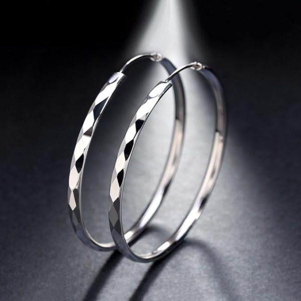 5CM 925 Sterling Silver Hoop Earrings for Women – Elegant & Stylish Jewelry - Image 2