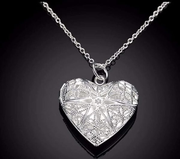 Heart Locket Necklace – S925 Sterling Silver Timeless Keepsake Pendant - Image 2