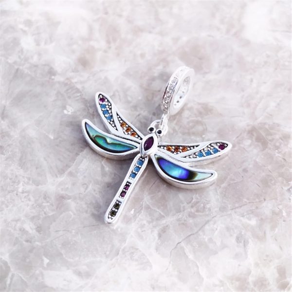 Glow-in-the-Dark Firefly Charm – Multicolored Sterling Silver Nature Pendant - Image 5