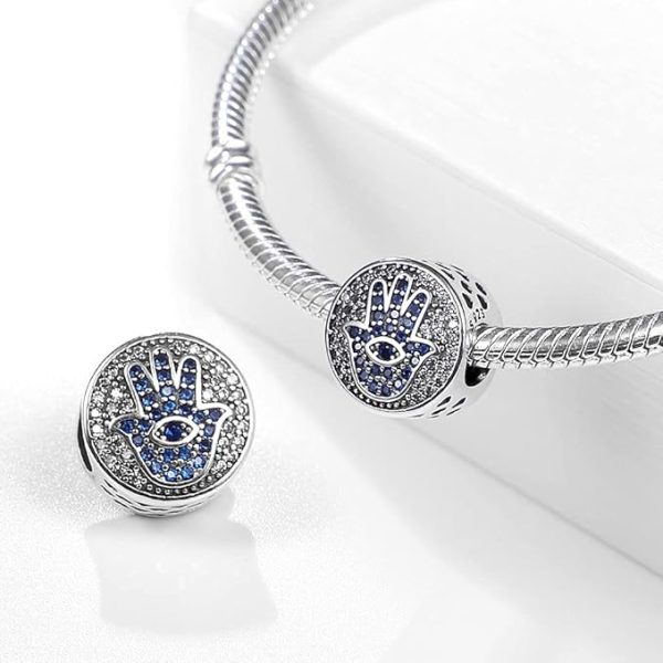 Magic Blue Eye Charm – 925 Sterling Silver Mystical Protection Pendant - Image 2