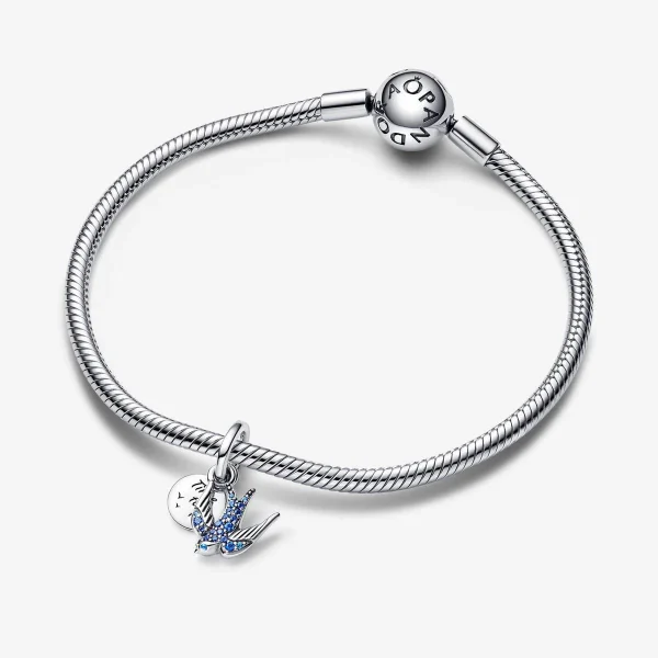 Time to Fly Swallow Charm – 925 Silver Blue Bird Pendant for Freedom Seekers - Image 2