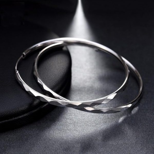 5CM 925 Sterling Silver Hoop Earrings for Women – Elegant & Stylish Jewelry - Image 4