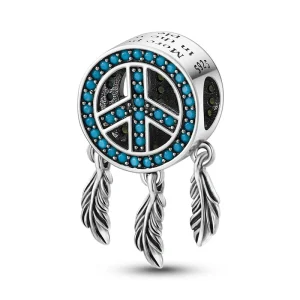 Blue Peace Charm – Sterling Silver Symbol of Love & Harmony