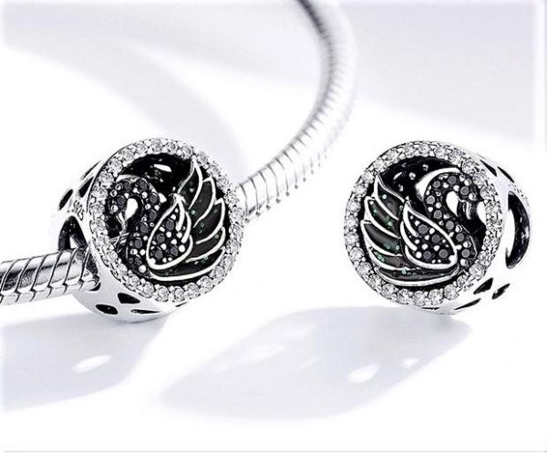Black Swan Charm – 925 Sterling Silver Elegant Pendant - Image 3