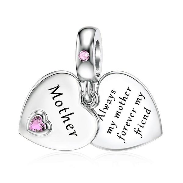 Mother, Always in My Heart Charm – 925 Sterling Silver Sentimental Pendant - Image 3