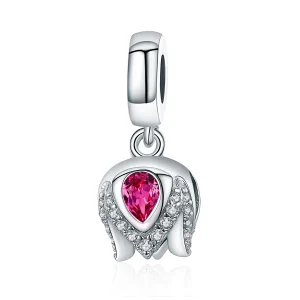 Tulip Charm – 925 Sterling Silver Floral Pendant