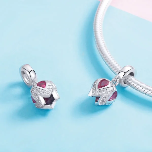 Tulip Charm – 925 Sterling Silver Floral Pendant - Image 3