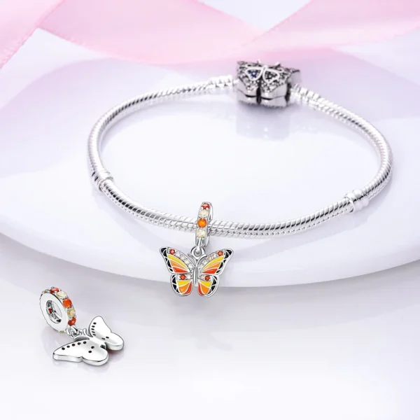 Ethereal Butterfly Charm – 925 Sterling Silver Elegant Pendant for Bracelets - Image 3