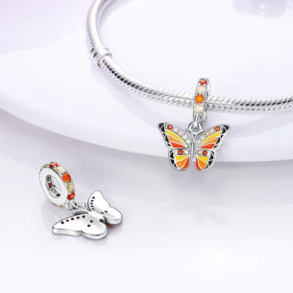Ethereal Butterfly Charm – 925 Sterling Silver Elegant Pendant for Bracelets - Image 2