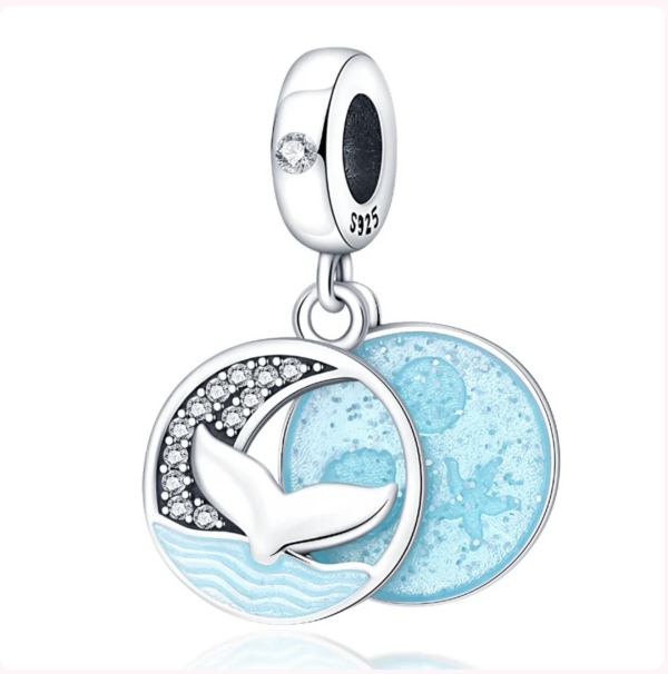 Majestic Whale Tail Charm – 925 Sterling Silver Ocean-Inspired Pendant