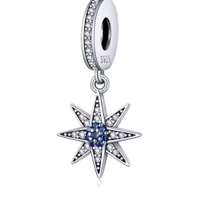 Shining Star Charm – Sparkling Sterling Silver Celestial Pendant