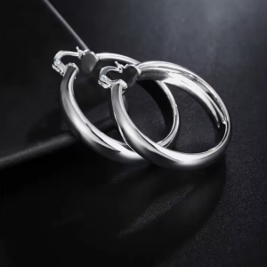 Circle Hoop Earring – 3.5cm S925 Sterling Silver Classic Elegance