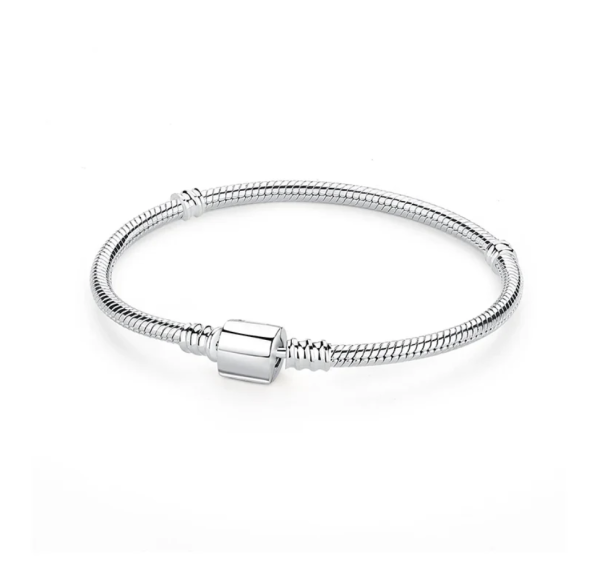 Snake Chain Charm Bracelet – Elegant & Timeless S925 Sterling Silver Bracelet
