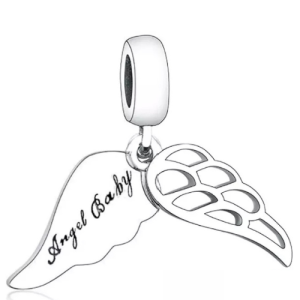 Angel Baby Wings Charm – 925 Sterling Silver Memorial Pendant