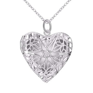 Heart Locket Necklace – S925 Sterling Silver Timeless Keepsake Pendant