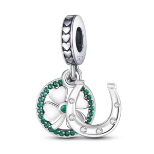 Irish Clover Luck Charm – S925 Sterling Silver Four-Leaf Fortune Pendant