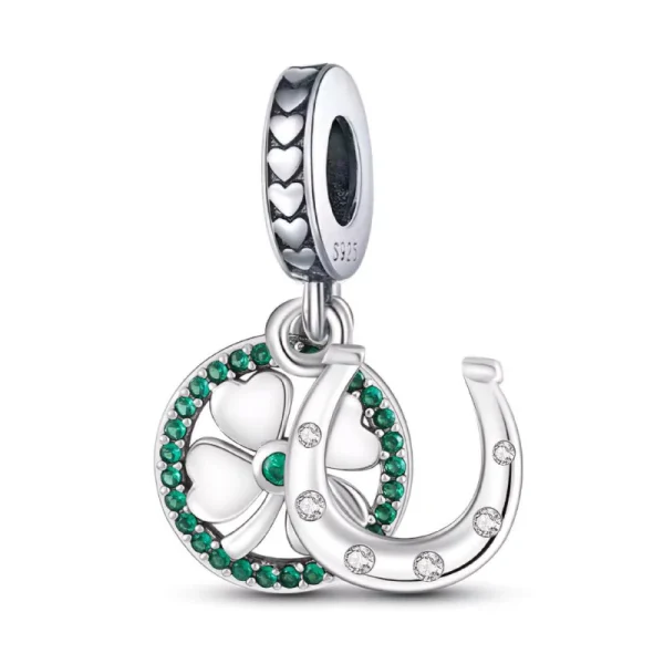 Irish Clover Luck Charm – S925 Sterling Silver Four-Leaf Fortune Pendant