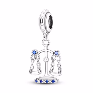 Libra Scales Zodiac Charm – 925 Sterling Silver Horoscope Pendant