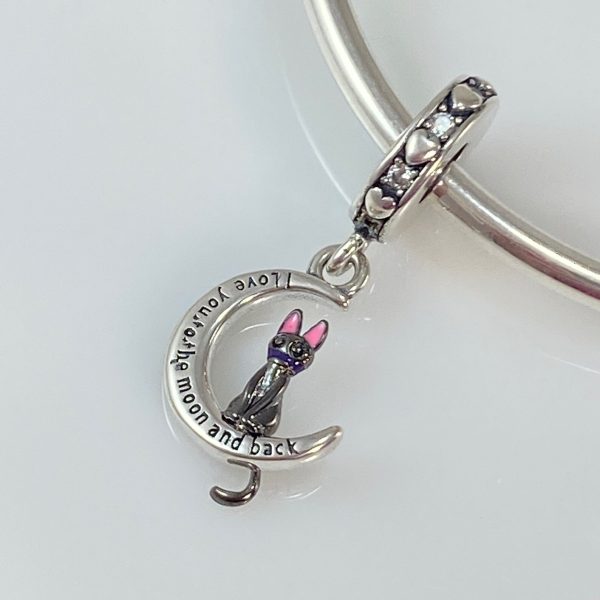 Enchanted Moon Cat Charm – 925 Silver Crescent & Cat Pendant for Magic Lovers - Image 4