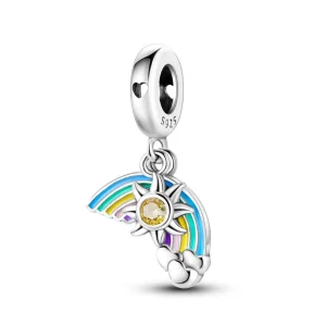 Rainbow Love Charm – Vibrant Sterling Silver LGBTQ+ Equality Pendant