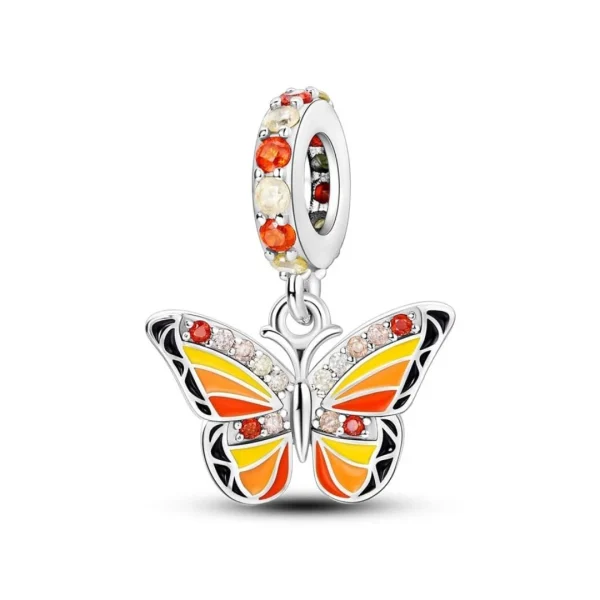Ethereal Butterfly Charm – 925 Sterling Silver Elegant Pendant for Bracelets