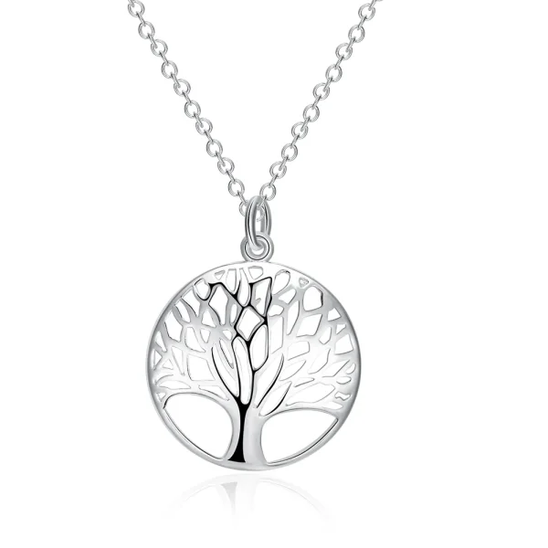 Grand Tree Pendant – S925 Sterling Silver Nature-Inspired Necklace