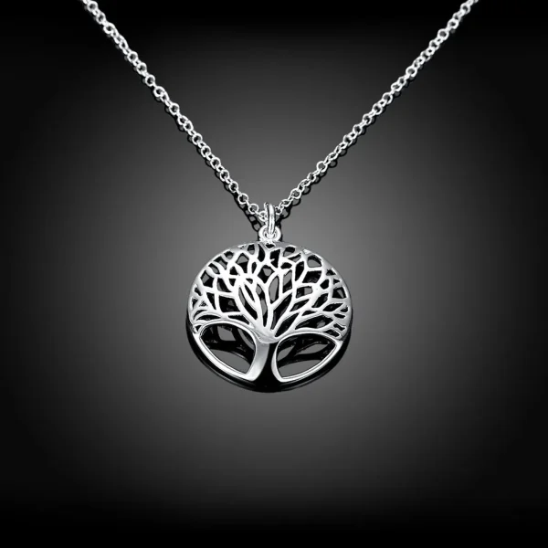 Grand Tree Pendant – S925 Sterling Silver Nature-Inspired Necklace - Image 2