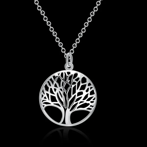Grand Tree Pendant – S925 Sterling Silver Nature-Inspired Necklace - Image 3