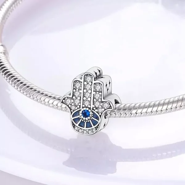Hamsa Hand Charm – S925 Sterling Silver Spiritual Protection Pendant - Image 3
