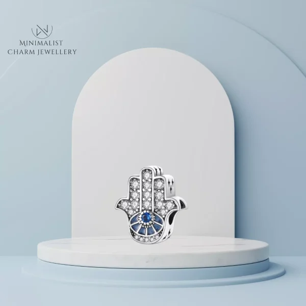 Hamsa Hand Charm – S925 Sterling Silver Spiritual Protection Pendant - Image 4
