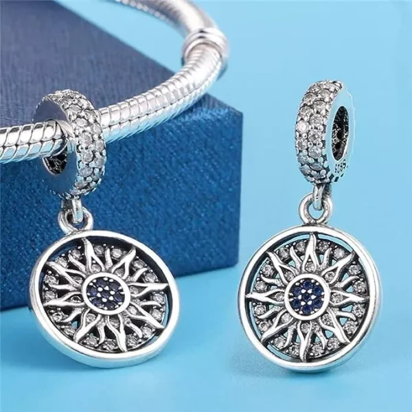 Fatima Sun Charm – S925 Sterling Silver Spiritual Protection Pendant - Image 2