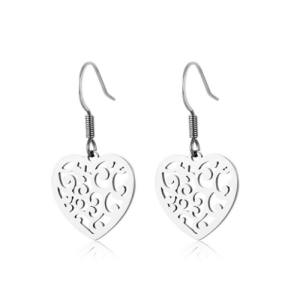 Vintage Heart Earrings – S925 Sterling Silver Elegant Love-Inspired Jewelry