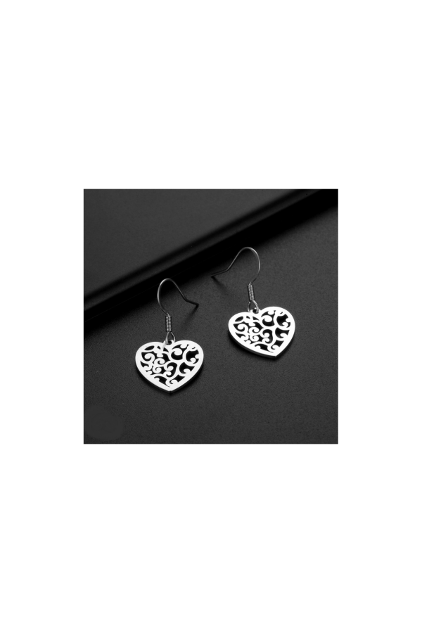 Vintage Heart Earrings – S925 Sterling Silver Elegant Love-Inspired Jewelry - Image 6